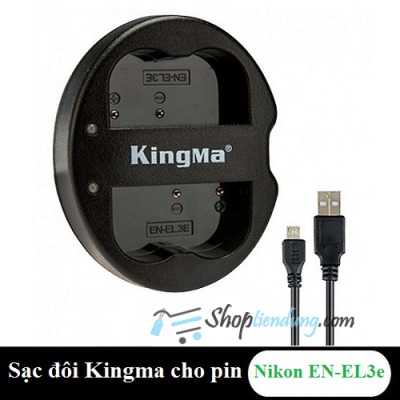 Sạc đôi Kingma for pin Nikon EN-EL3e