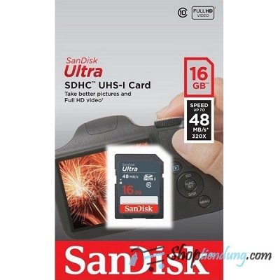 Thẻ nhớ SDHC Sandisk Class 10 Ultra 320X 48Mb 16GB