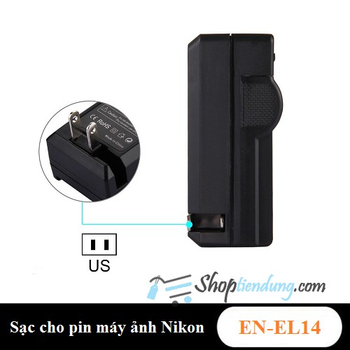 Sạc cho pin Nikon EN-EL14 ổ cắm