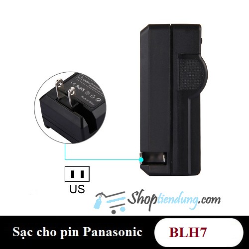 Sạc cho pin Panasonic BLH7E mặt sau